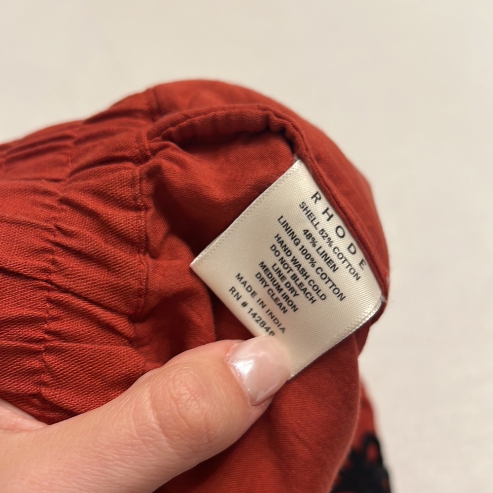 RHODE Rust Red Embroidered Set - Picture 5 of 9